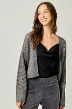 Metallic Sweater Cardigan - Charcoal