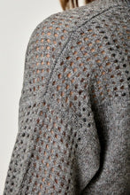 Metallic Sweater Cardigan - Charcoal