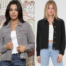 Tencel Denim Jacket Classic Year Round Basic - Black or Grey