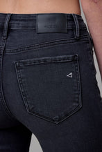 Hidden Black Frayed Hem Cropped Flare
