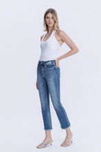 Flying Monkey Mid Rise Medium Wash Crop Slim Straight Jeans