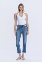 Flying Monkey Mid Rise Medium Wash Crop Slim Straight Jeans