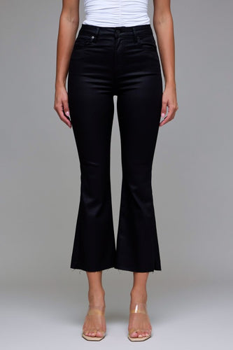 Hidden Black Coated Cropped Flare