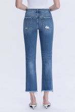 Flying Monkey Mid Rise Medium Wash Crop Slim Straight Jeans