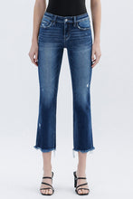 Flying Monkey Low Rise Uneven Raw Hem Slim Straight Jeans