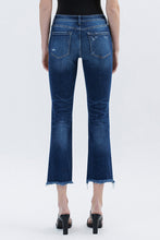 Flying Monkey Low Rise Uneven Raw Hem Slim Straight Jeans