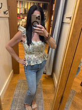 Sereia Floral Top - Ivory/Green