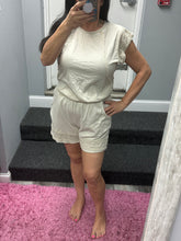 Mineralwash Trim Cap Sleeve Blouse - Natural