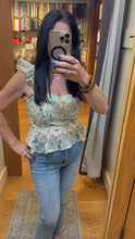 Sereia Floral Top - Ivory/Green