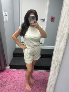 Mineralwash Trim Cap Sleeve Blouse - Natural