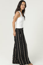 Printed Wide Leg Pants - Black