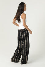Printed Wide Leg Pants - Black