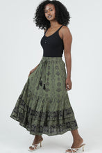 Tiered Maxi Skirt - Olive