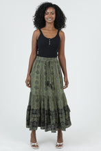 Tiered Maxi Skirt - Olive