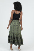 Tiered Maxi Skirt - Olive