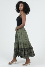 Tiered Maxi Skirt - Olive