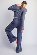 Mineral Washed French Terry Off Duty Set - Navy