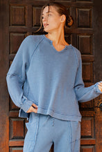 Mineral Washed Waffle Raglan Long Sleeve Top - Assorted Colors