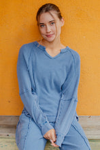 Mineral Washed Waffle Raglan Long Sleeve Top - Assorted Colors