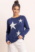 Star Crew Neck Sweater - Navy