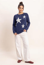 Star Crew Neck Sweater - Navy
