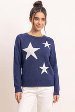 Star Crew Neck Sweater - Navy