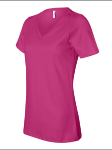 BELLA + CANVAS - Women’s Relaxed Jersey V-Neck Tee - Assorted Colors