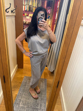 French Terry Cropped Jogger Pants - Aqua Splash or Stone Taupe