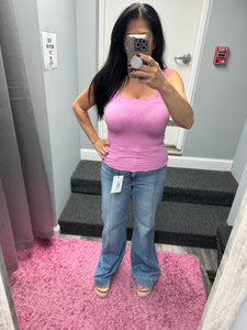 Hidden Medium Light Pintuck Flare
