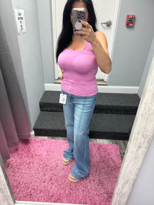 Hidden Medium Light Pintuck Flare