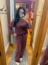 Mineral Washed Casual Knit Top & Pants Set - Black, Mocha or Wine