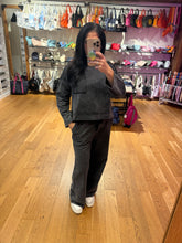 Mineral Washed Casual Knit Top & Pants Set - Black, Mocha or Wine