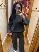 Mineral Washed Casual Knit Top & Pants Set - Black, Mocha or Wine