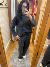 Mineral Washed Casual Knit Top & Pants Set - Black, Mocha or Wine