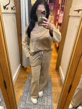 Mineral Washed Casual Knit Top & Pants Set - Black, Mocha or Wine