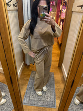 Mineral Washed Casual Knit Top & Pants Set - Black, Mocha or Wine