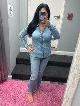 Washed Thermal Button Down Top - Assorted Colors