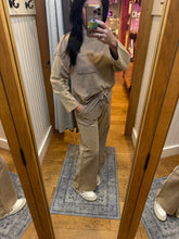 Mineral Washed Casual Knit Top & Pants Set - Black, Mocha or Wine