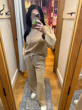 Mineral Washed Casual Knit Top & Pants Set - Black, Mocha or Wine