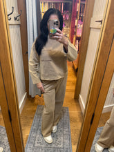 Mineral Washed Casual Knit Top & Pants Set - Black, Mocha or Wine