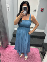 Smocked Maxi Dress - Blue or Light Blue