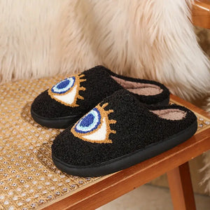 Evil Eyes Slippers - Black or White