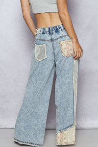 POL Designed in regular fit pants in denim with stud detail Denim