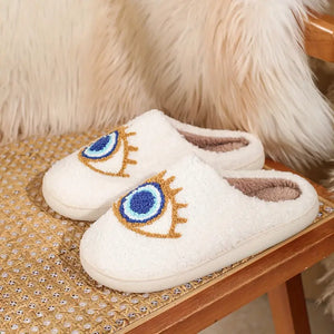 Evil Eyes Slippers - Black or White