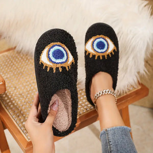 Evil Eyes Slippers - Black or White