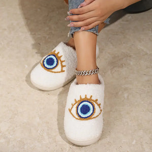 Evil Eyes Slippers - Black or White