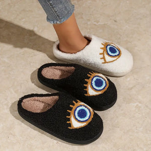 Evil Eyes Slippers - Black or White