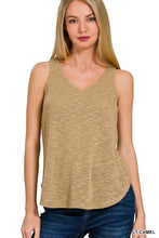 ZENANA V NECK SLEEVELESS CAMI TOP - ASSORTED COLORS