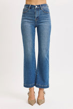 Risen Tummy Control High Rise Crop Wide Jeans - Medium Wash
