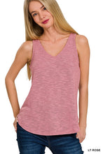 ZENANA V NECK SLEEVELESS CAMI TOP - ASSORTED COLORS
